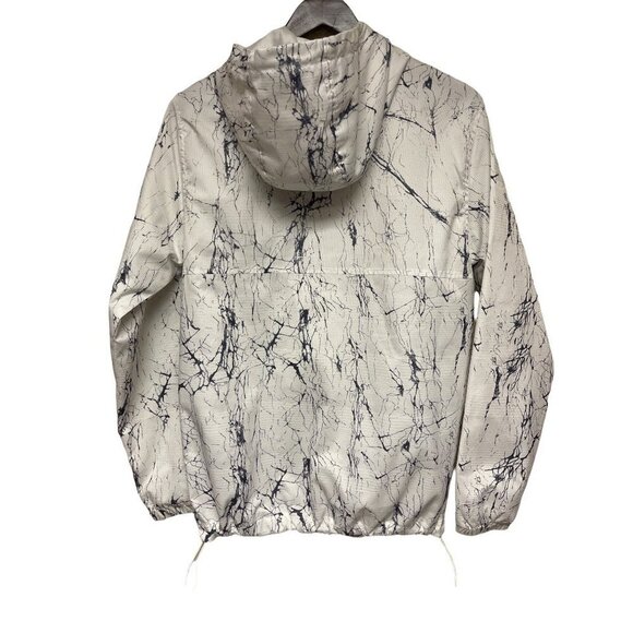 Forever 21 Lightweight Hooded Windbreaker Jacket Marble Print Men's Size Small - Picture 9 of 11